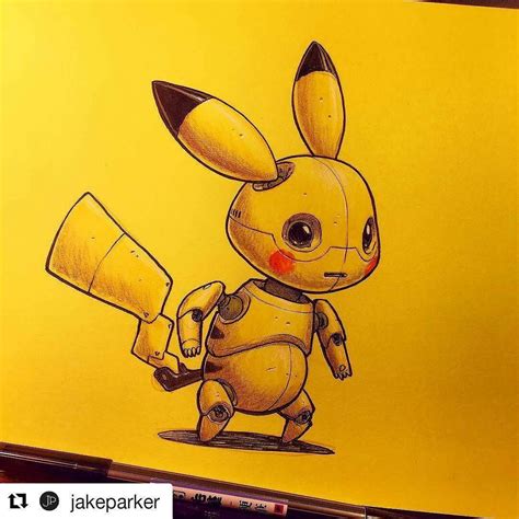 Pikabot Pikabot Pikachu Pokemon Pokeart Draw Drawing Art