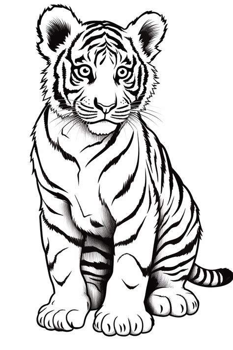 Baby Tiger Coloring Page Download Free Coloring Pages And Templates For