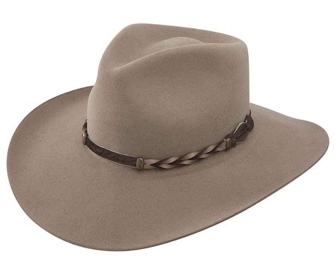 Stetson Mens 4x Drifter Buffalo Felt Pinch Front Cowboy Hat Stone 7 3
