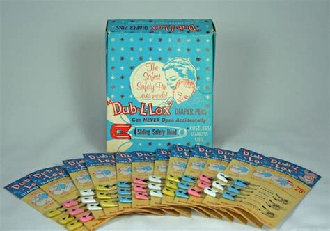 Vintage Baby Diaper Pins Twelve Sets Of Four Pins Each In