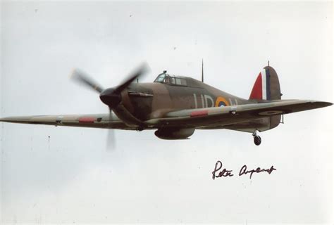 Battle Of Britain 8x12 Inch Photo Signed By Peter Ayerst Dfc Who Joined