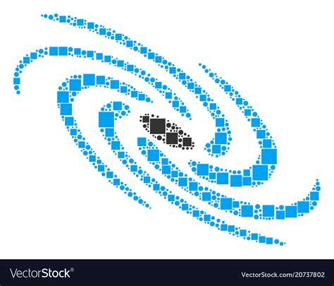 Galaxy Collage Of Squares And Circles Royalty Free Vector