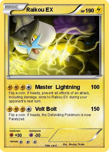 Pokémon card scans, prices and collection management. Pokémon Raikou EX 86 86 - Master Lightning - My Pokemon Card