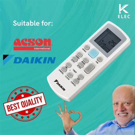 Local Readystock Daikin Acson Ac Remote Control Aircon Air