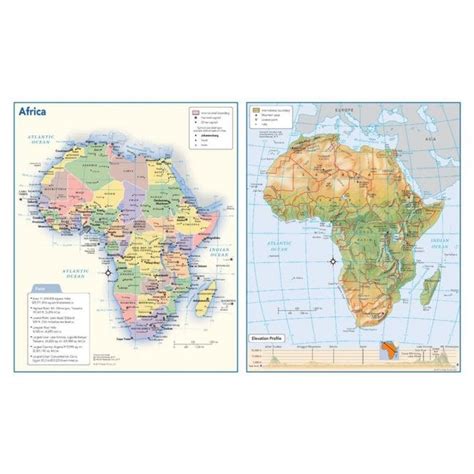 Africa Political And Physical Continent Map