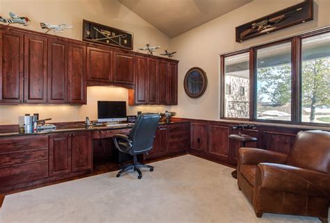 Home Office With Built In Bookcases For Even More Display Home Office