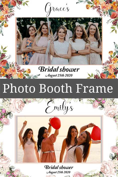 Looking For Beautiful Personalized Bridal Shower Photo Booth Frame With Flower Design 36 X 24