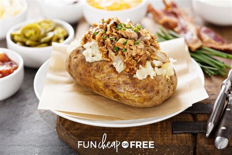 Easy Baked Potato Bar Crock Pot Baked Potatoes Fun Cheap Or Free