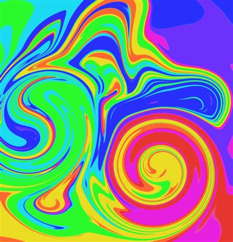 Psychedelic Digital Background Rainbow Clip Art Digital Etsy