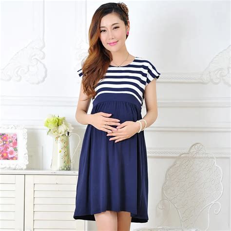 maternity dress casual cotton maternity clothes plus size ledies stripe pregnant dresses vestido