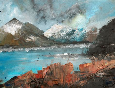Iceland Painting Glacial Lake Iceland Oil Painting Etsy