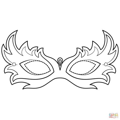 Masquerade Mask coloring page | Free Printable Coloring Pages