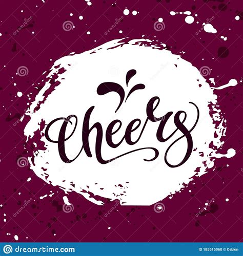 Cheers Hand Vector Lettering Text Stock Vector Illustration Of Cheer