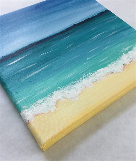 Original Canvas Painting Ocean Canvas Wall Art Beach Canvas Etsy
