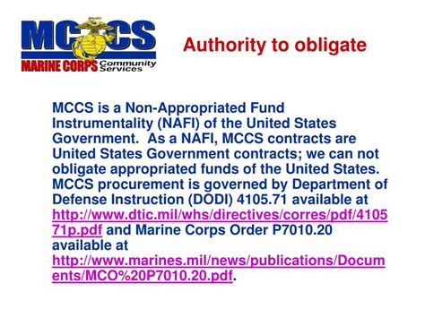 This page and the information it contains will help define the plan, detail the framework of the study, describe the possible acquisition process, and provide instructions on how to participate. PPT - Ray Collard Contracting Officer MCCS Marine Corps ...