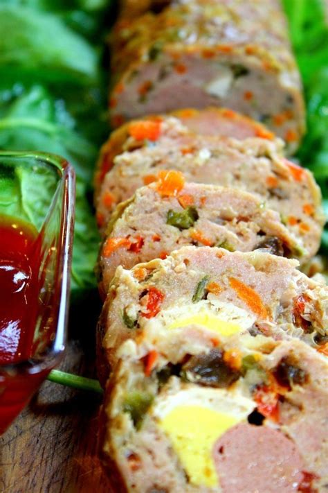 The filipino christmas tradition won't be complete without noche buena (christmas eve dinner). Baked Embutido, Filipino-Style Meatloaf | Recipe ...