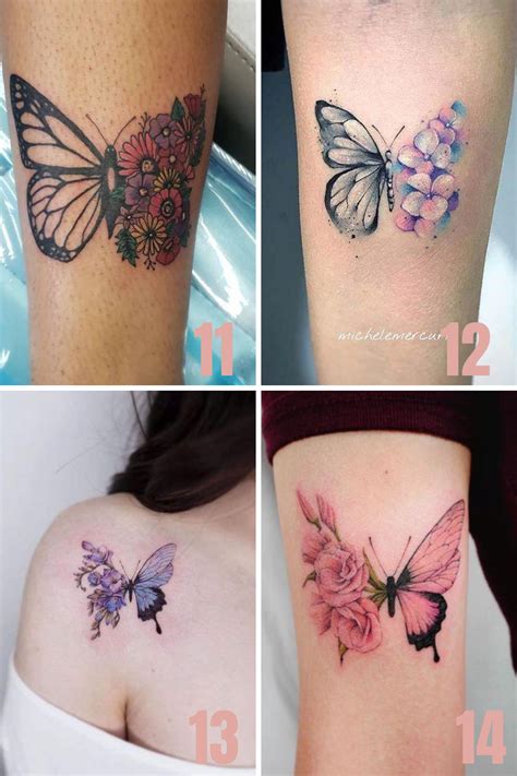 Top 100 3d Butterfly And Flower Tattoos