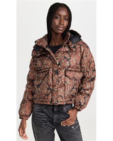 The North Face Synthetic Womens Printed 71 Sierra Down Short Jacket In