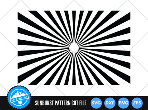 Sunburst Pattern Svg Files Sunburst Cut Files Sunray Etsy