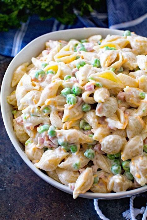 In a large bowl, place the macaroni and peas. Macaroni Salad | Recipe | Seven layer salad, Classic macaroni salad, Macaroni salad with ham