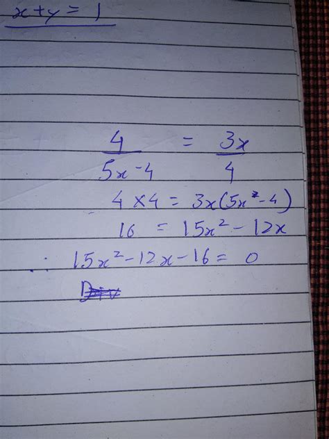 4/5x-4=3x/4 find the value of x - Brainly.in