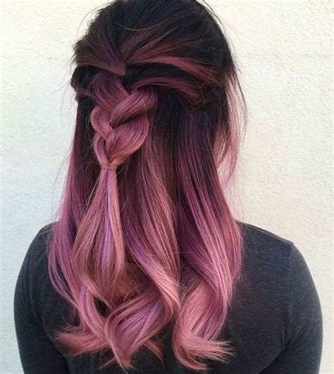 In preparation his hair has been shampooed and blow dried. Ombré hair rose framboise / rose pastel | Cheveux ...