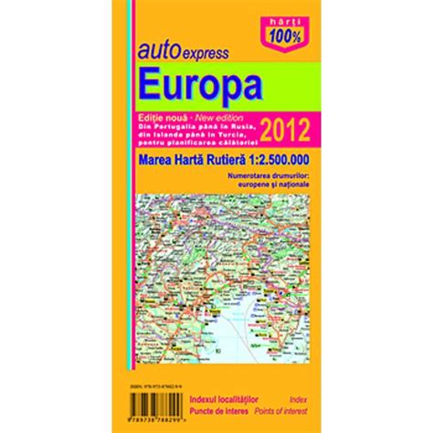 Harta Rutiera Europa Colectiv Redactional Libraria Clb