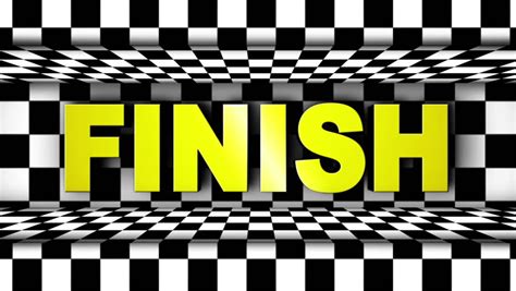 Finish (something) by doing something i would like to finish by thanking you all for your help. Finish Text in Checker Door, Stock Footage Video (100% ...