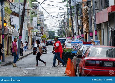 Steps Of El Conde Street Santo Domingo Dominican Republic Editorial Image