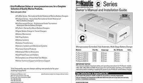 pronautic 1250p manual