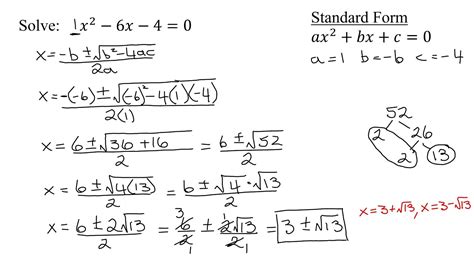 Solve The Quadratic Equation X2 6x 40 Using Quadratic Formula Two