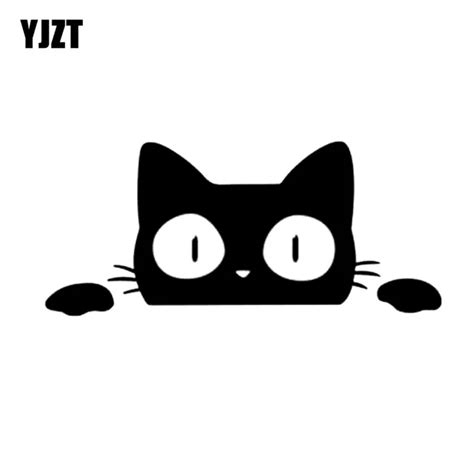 Yjzt 14cm62cm Surprise Cat Peeking Car Sticker Vinyl Decal C2 3015 In