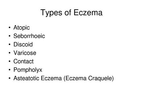 Eczema Types Symptoms Causes And Treatment
