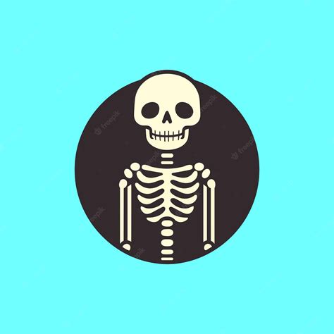 Premium Vector Skeleton Flat Icon Illustration Isolated