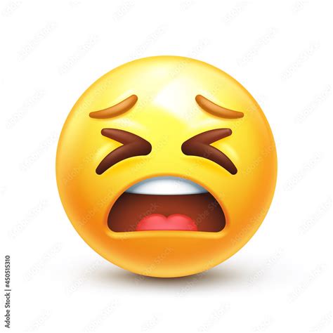 Exhausted Emoji Tired Emoticon Yellow Face With X Shaped Scrunched