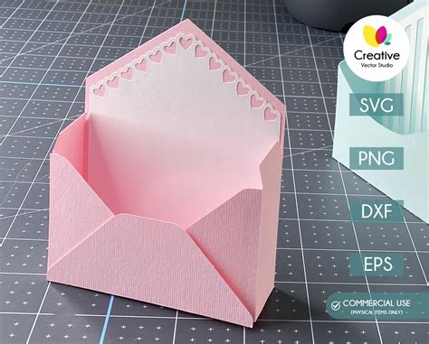 Envelope Flower Box Svg Templates Creative Vector Studio