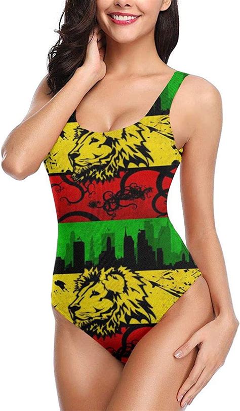 ufiner lion jamaica reggae swimwear backless swimsuits sexy padded bathing suits for women at