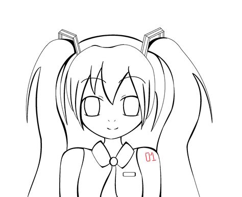 Hatsune Miku Free Coloring Pages