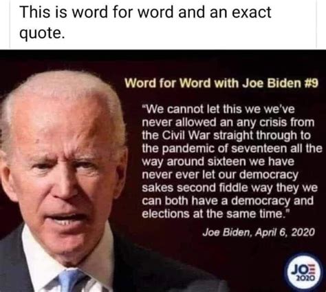 Did Biden Make This Statement About Democracy During A Pandemic