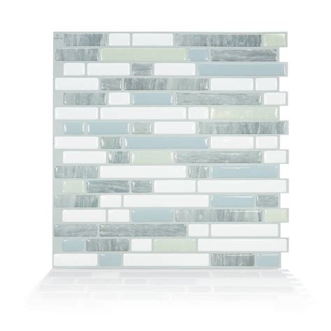 Self adhesive 3d gel mosaic wall tile backsplash home decoration depot peel and stick tile sticker. smart tiles Bellagio Costa 10.06 in. W x 10.00 in. H Peel ...