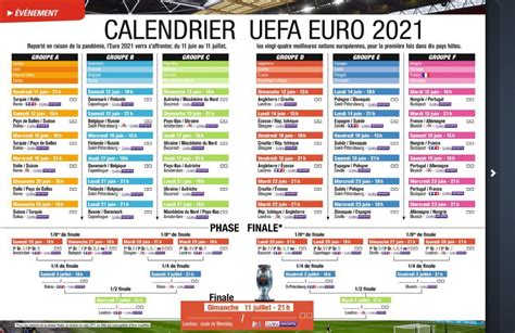 Euro 2021 Découvrez Le Calendrier Détaillé De Tous Les Matchs Cultactu