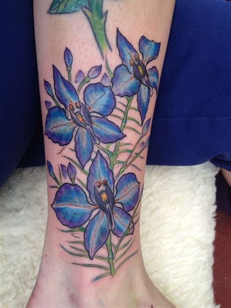 Pin by Monique Martin on Tattoo Ideas | Larkspur tattoo, Larkspur