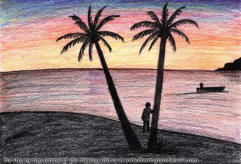 Dolphin sunset scenery drawing with oil pastels for beginners step. Sunset Drawings In Pencil at PaintingValley.com | Explore collection of Sunset Drawings In Pencil