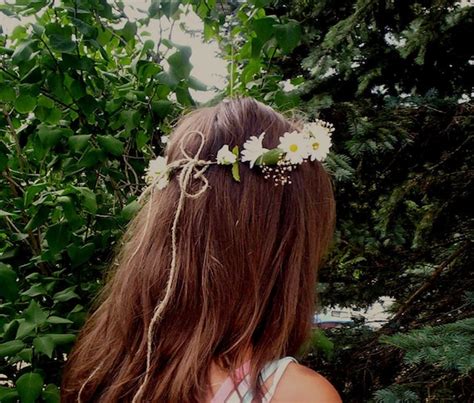 Hippie Daisy Headband Prom Flower Crown By Budgetweddingbouquet