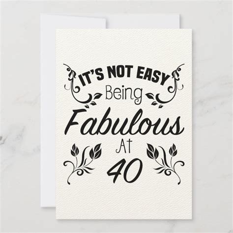 Fabulous 40th Birthday Card Zazzle