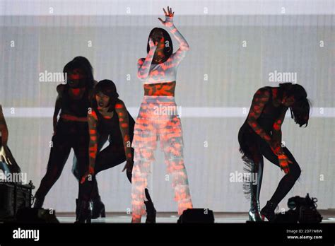 Rihanna On Stage During The 2016 Brit Awards At The O2 Arena London