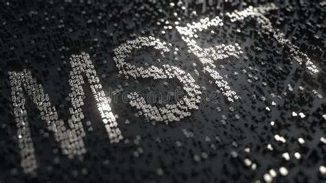 Microsoft Msft Stock Ticker Made Of Silver Numbers Editorial 3d