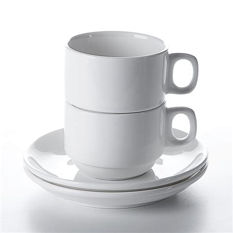 High Temperature Restaurant Cafe Bar Porcelain Coffee Cup Factory Tea Cup Sets White Cups And