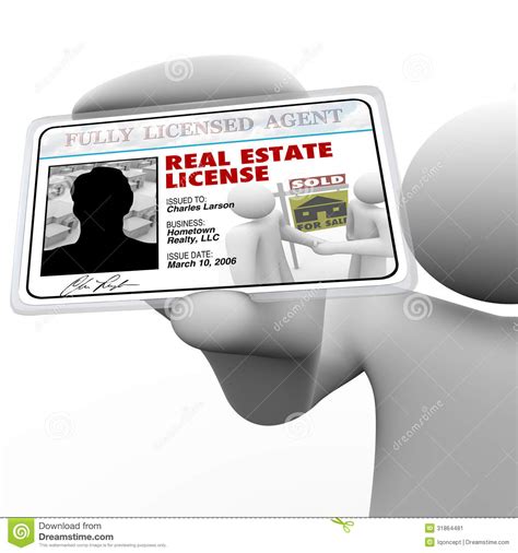 You obtain your license from the state after taking a qualifying test. Real Estate Agent Holding License Laminated Identification ...