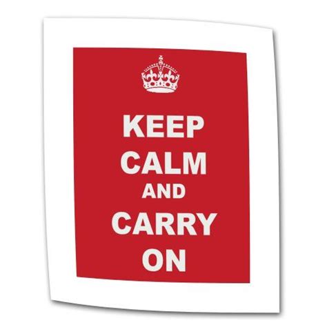 Keep Calm And Carry On By The United Kingdom Rolled Canvas Art Poster